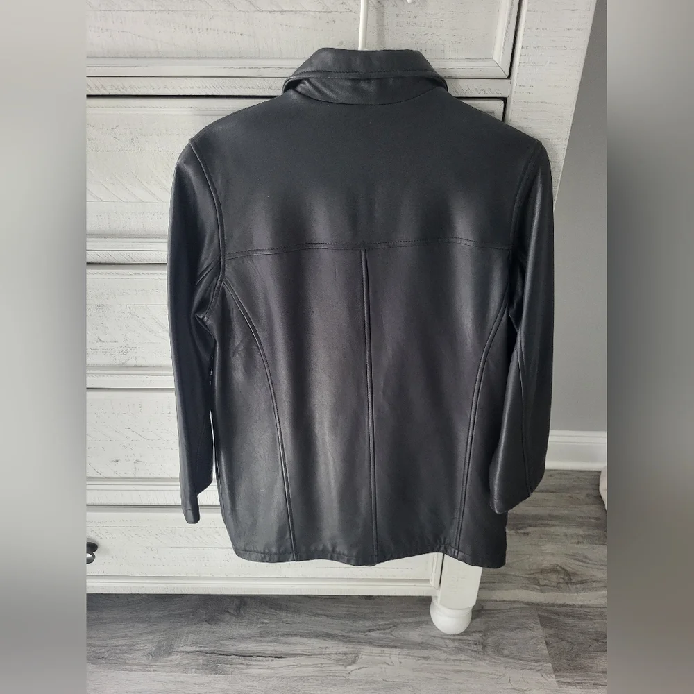 Andrew Marc Leather Coat - Picture 2 of 3